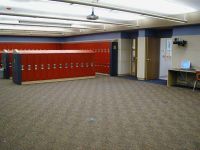 On each floor, classrooms for core subjects surround resource areas, which have lockers and computers for students to use.
