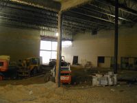 The roof joists are in place for the space near the gymnasium where the weight room and locker rooms will be located.