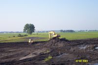 In early July, work continues on the site of the new middle school.